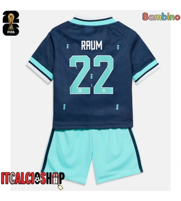 Germania David Raum #22 Seconda Maglia Bambino Mondiali 2026 Manica Corta (+ Pantaloni corti)